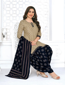 Pranjul Cotton Blend Printed Salwar and Dupatta Material Price in