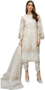 Wtune Organza Embroidered Salwar Suit Material Price in India Buy Wtune Organza Embroidered Salwar Suit Material online at Flipkart
