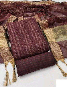 Uniquefashion Khadi Cotton Self Design Salwar Suit Material Price