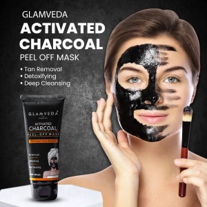 GLAMVEDA Activated Charcoal Peel Off Mask Enriched With Argan Oil and Aloe Vera