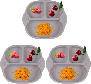 1pc Suction Plates Babies Baby Plate Set Infant Divided Plate Compartment  Plate