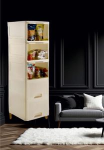 MAXTID 5 Layer White Super Cabinet Modular Drawer for Office & school Plastic Bar Cabinet