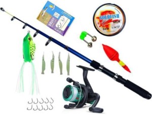 210 cm fishing rod and reel with frog lure set combo