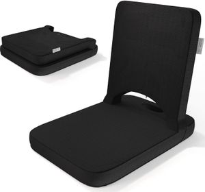 MY ARMOR Portable Floor Chair, Includes Premium Removable Air Mesh Cover with Zip, Black Floor Chair, Meditation Chair, Reading Chair, Yoga Chair, Lazy Chair