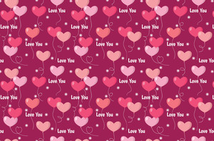 Love you print Valentine(Pack of 1) Paper Gift Wrapper