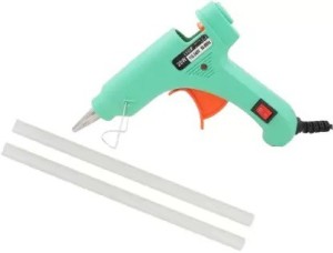 Eurospa20W MINI GLUE GUN WITH 7MM 10 HOTMELT GLUE STICKS (TRANSPARENT GLUE  STICKS) 10 STICKS TURQUOISE COLOUR (BEST GLUE GUN)