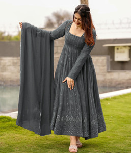 Trilok Fab Anarkali Gown Price in India Buy Trilok Fab Anarkali Gown online at Flipkart