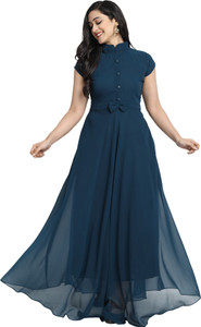 Femvy Flared A line Gown Price in India Buy Femvy Flared A line Gown online at Flipkart