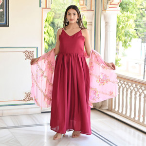 Peachmode Anarkali Gown Price in India Buy Peachmode Anarkali Gown online at Flipkart