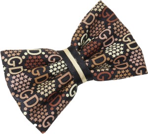 Frillz and Frolic Black and Brown Faux Leather Hair Bow Hair Pin