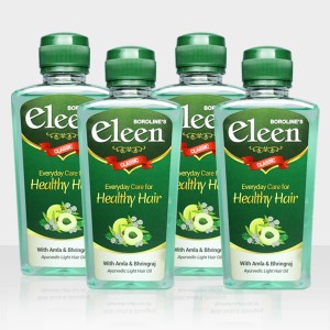 BOROLINE Eleen Classic Herbal Light Hair Oil 200 ml X 4 With Amla & Bhringraj Hair Oil