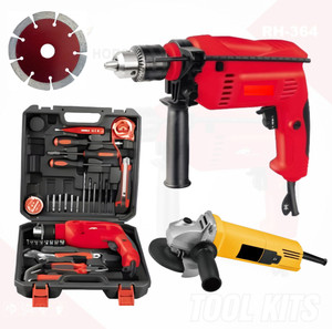 RanPra COMBO PACK OF 13MM ELECTRIC DRILL WITH TOOL KIT AND ANGLE GRINDER WITH 1 USEABLE BLADE Hammer Drill Price in India Buy RanPra COMBO PACK OF 13MM ELECTRIC DRILL WITH