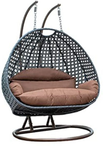 Double seat swing hotsell chair with stand