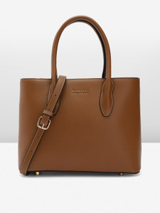 Allen solly tan solid handheld bag outlet