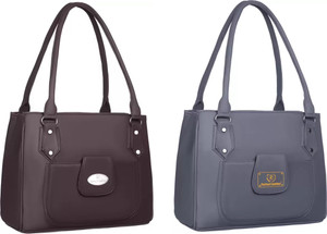 Buy perfect leather Women Brown Grey Shoulder Bag Brown Grey Online Best Price in India Flipkart