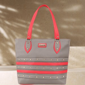 LEKHX Women Grey, Red Messenger Bag