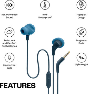 JBL Endurance Run 2 with Fliphook TwistLock Technology Pure