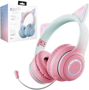 DAEMON Cat Kids Bluetooth Headphones for Girls Foldable Headset