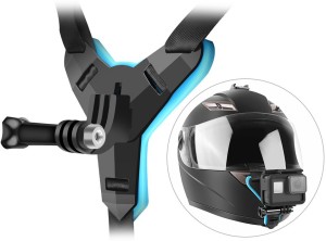 Berua Helmet Chin Strap Mount with Mobile Clip & Screw Compatible with All  Smart Phones Go pro Hero Helmet Mount KIT, with 3.5mm Jack Collar Mic :  : Electronics