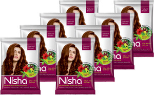 Rs.15 NISHA Hair Color Demo + Review | Nisha natural brown hair color  review #haircolor - YouTube