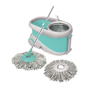 Prime Spin Mop Stainless Steel Wringer Big Wheel, Puller Handle, Floor Cleaning Mop Set