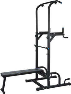 IRIS Fitness Dip and Pull-up Station Power Tower Home Gym Combo ...