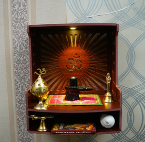 Patiofy Wooden Temple for Home Mandir Pooja Mandir with Om