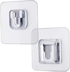 Rhydin Double Sided Wall Hooks 10 Pcs-Self Adhesive Hooks for Wall