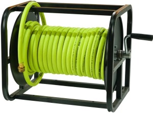 DOLPHY Steel Floor Mounted Manual Water Hose Pipe Reel with 1/2 in