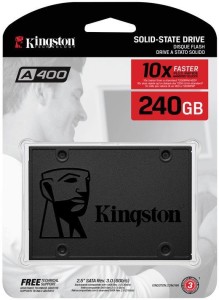 KINGSTON A 400 240 GB All in One PC's, Laptop, Desktop Internal Solid State Drive (SSD) (SA400S37)