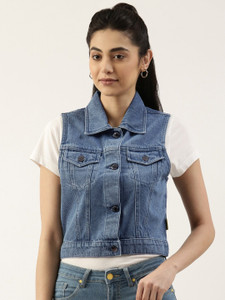 Sleeveless denim jacket forever 21 sale