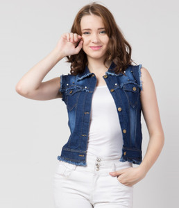 Women's half top jean jacket