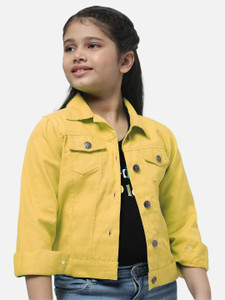Kids yellow denim jacket store