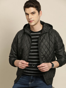 Mens black quilted jacket hot sale