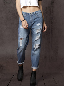 Roadster Boyfriend Women Blue Jeans Buy Roadster Boyfriend Women