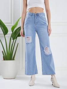 KASSUALLY Flared Women Light Blue Jeans - Buy KASSUALLY Flared