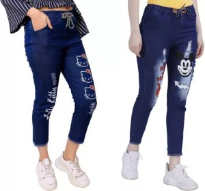 nice look fashion Jogger Fit Girls Blue Jeans - Buy nice look fashion