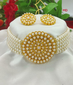 White stone 2024 necklace set flipkart