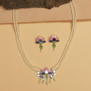 Voylla Brass Silver Silver Jewellery Set Price in India Buy