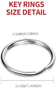 Metal 30 mm Flat Keychain Ring with jump ring at Rs 1.73/piece in Delhi