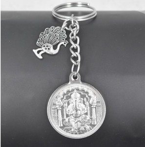AFH Lord Om Ganesh Peacock Nazar Charm Silver Keychain for Men and Women Key Chain Price in India Buy AFH Lord Om Ganesh Peacock Nazar Charm Silver Keychain for Men and Women Key Chain online at Flipk...