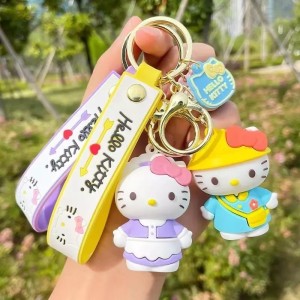 Kyop Cute 3d Hello Kitty Keychain For Girls And Boyspurple Key Chain