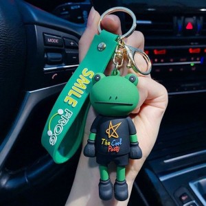 Mubco 3D Smiley Frog Keychain, Strap Charm & Hook