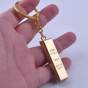 Gold bar keychain best sale
