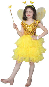 KAKU FANCY DRESSES Yellow Tu Tu Frock With Butterfly Wings Wand For Girls Birthday Dress 7 8 Yrs Kids Costume Wear Price in India Buy KAKU FANCY DRESSES Yellow Tu Tu