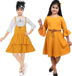 Fariha Fashions Girls Party(Festive) Dress Dungaree Price in India - Buy Fariha  Fashions Girls Party(Festive) Dress Dungaree online at