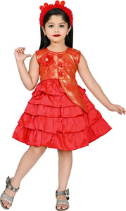 SUNCITY FASHION MART Girls Midi Knee Length Party Dress Price in