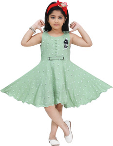 CUTE XII FASHION Girls Below Knee Casual Dress Price in India