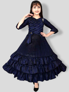SVM FASHION Girls Maxi Full Length Festive Wedding Dress Price in
