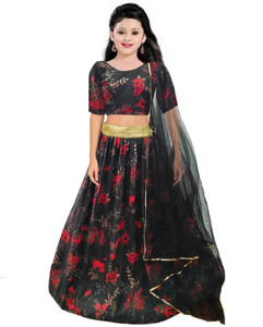 Pari Fusion Indi Girls Lehenga Choli Party Wear Floral Print